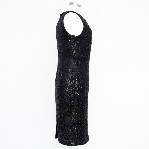 Calvin Klein - Petite Sequin Keyhole Sleeveless Sheath Dress - Picture 5 of 14